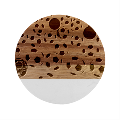 Balls Colors Marble Wood Coaster (round) by Ket1n9