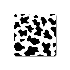 Animal-print-black-and-white-black Square Magnet by Ket1n9