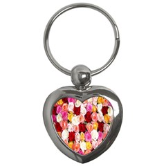 Rose Color Beautiful Flowers Key Chain (heart) by Ket1n9