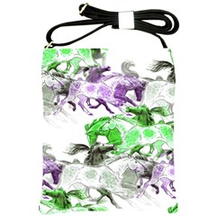 Horse-horses-animal-world-green Shoulder Sling Bag by Ket1n9