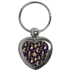 Alien Surface Pattern Key Chain (heart)