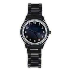 Cosmos-dark-hd-wallpaper-milky-way Stainless Steel Round Watch by Ket1n9