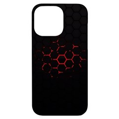 Abstract Pattern Honeycomb Iphone 14 Pro Max Black Uv Print Case by Ket1n9