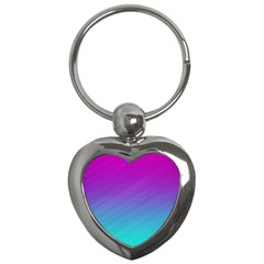 Background-pink-blue-gradient Key Chain (Heart)