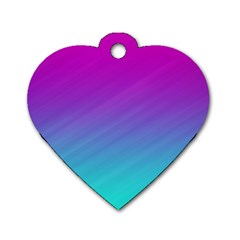 Background-pink-blue-gradient Dog Tag Heart (Two Sides)