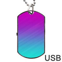 Background-pink-blue-gradient Dog Tag USB Flash (Two Sides)