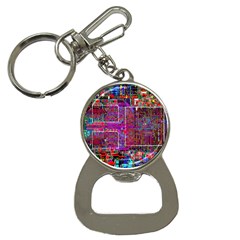 Technology Circuit Board Layout Pattern Bottle Opener Key Chain by Ket1n9