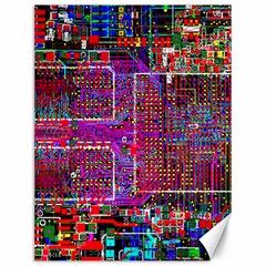 Technology Circuit Board Layout Pattern Canvas 12  X 16  by Ket1n9