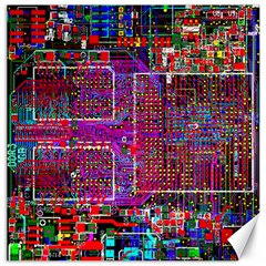 Technology Circuit Board Layout Pattern Canvas 16  X 16  by Ket1n9