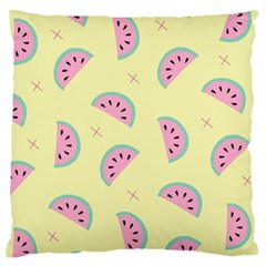 Watermelon Wallpapers  Creative Illustration And Patterns Large Premium Plush Fleece Cushion Case (one Side) by Ket1n9