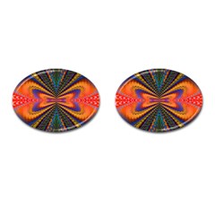 Casanova Abstract Art-colors Cool Druffix Flower Freaky Trippy Cufflinks (oval) by Ket1n9