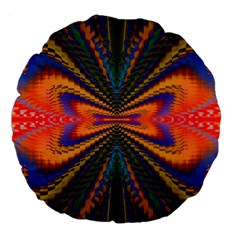 Casanova Abstract Art-colors Cool Druffix Flower Freaky Trippy Large 18  Premium Flano Round Cushions