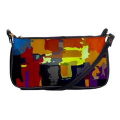 Abstract-vibrant-colour Shoulder Clutch Bag by Ket1n9