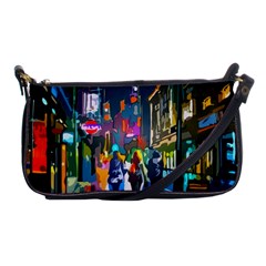 Abstract-vibrant-colour-cityscape Shoulder Clutch Bag by Ket1n9