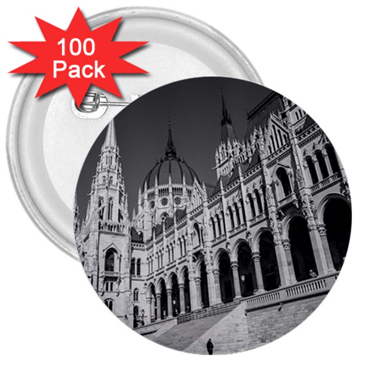 Architecture-parliament-landmark 3  Buttons (100 pack) 