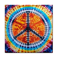 Tie Dye Peace Sign Face Towel by Ket1n9