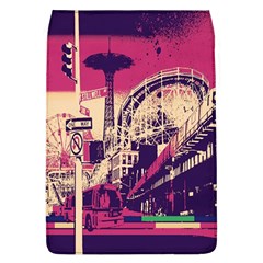 Pink City Retro Vintage Futurism Art Removable Flap Cover (l) by Ket1n9