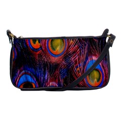 Pretty Peacock Feather Shoulder Clutch Bag by Ket1n9