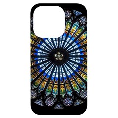 Stained Glass Rose Window In France s Strasbourg Cathedral Iphone 14 Pro Black Uv Print Case by Ket1n9