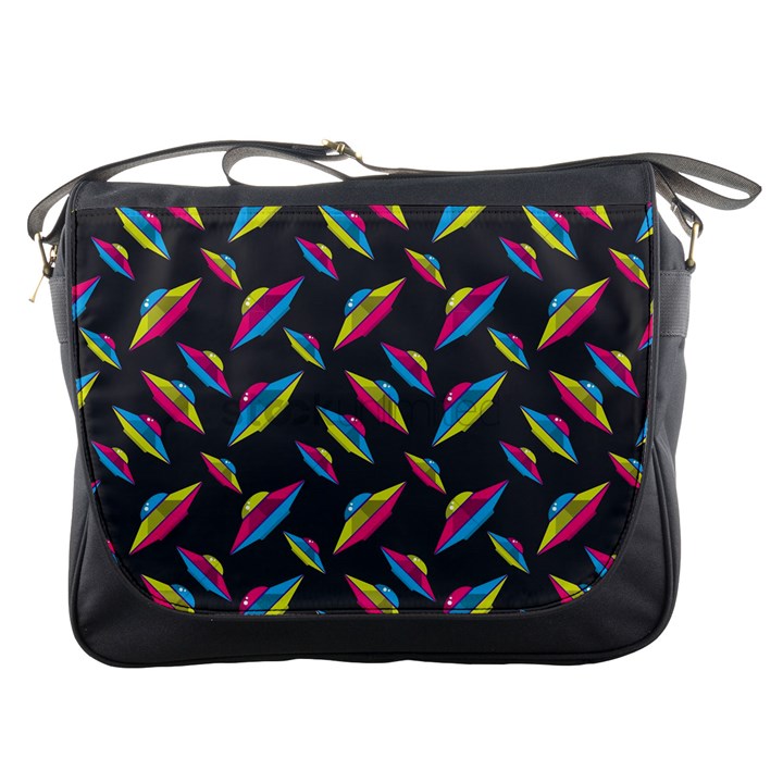 Alien Patterns Vector Graphic Messenger Bag