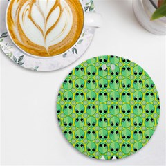 Alien Pattern- Uv Print Round Tile Coaster by Ket1n9