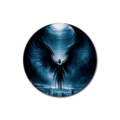 Rising Angel Fantasy Rubber Coaster (round) by Ket1n9