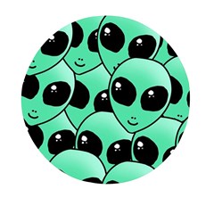 Art Alien Pattern Mini Round Pill Box by Ket1n9