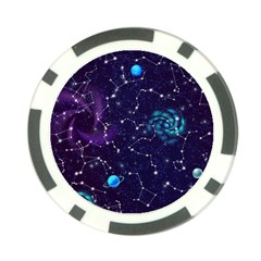 Realistic-night-sky-poster-with-constellations Poker Chip Card Guard (10 Pack) by Ket1n9