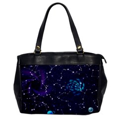 Realistic-night-sky-poster-with-constellations Oversize Office Handbag by Ket1n9