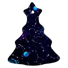 Realistic-night-sky-poster-with-constellations Christmas Tree Ornament (two Sides) by Ket1n9