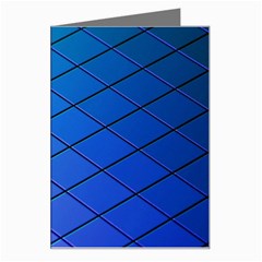 Blue Pattern Plain Cartoon Greeting Card by Ket1n9