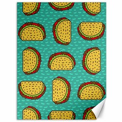Taco-drawing-background-mexican-fast-food-pattern Canvas 36  X 48 