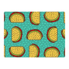 Taco-drawing-background-mexican-fast-food-pattern Two Sides Premium Plush Fleece Blanket (mini) by Ket1n9