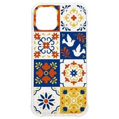 Mexican-talavera-pattern-ceramic-tiles-with-flower-leaves-bird-ornaments-traditional-majolica-style- Iphone 12/12 Pro Tpu Uv Print Case by Ket1n9