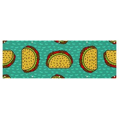 Taco-drawing-background-mexican-fast-food-pattern Banner And Sign 12  X 4  by Ket1n9