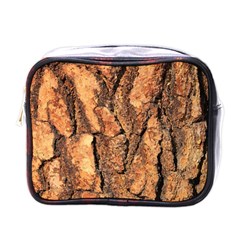 Bark Texture Wood Large Rough Red Wood Outside California Mini Toiletries Bag (one Side) by Ket1n9