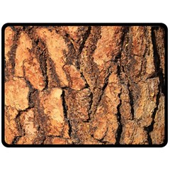 Bark Texture Wood Large Rough Red Wood Outside California Fleece Blanket (large) by Ket1n9