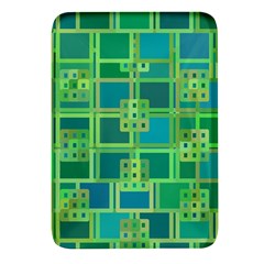 Green-abstract-geometric Rectangular Glass Fridge Magnet (4 Pack) by Ket1n9