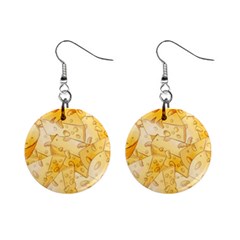 Cheese-slices-seamless-pattern-cartoon-style Mini Button Earrings by Ket1n9