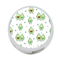 Cute-seamless-pattern-with-avocado-lovers 4-port Usb Hub (one Side)