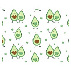 Cute-seamless-pattern-with-avocado-lovers Two Sides Premium Plush Fleece Blanket (medium) by Ket1n9