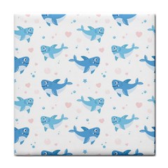 Seamless-pattern-with-cute-sharks-hearts Face Towel