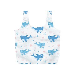 Seamless-pattern-with-cute-sharks-hearts Full Print Recycle Bag (s) by Ket1n9