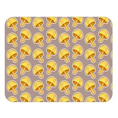 Yellow-mushroom-pattern Premium Plush Fleece Blanket (large) by Ket1n9