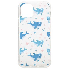 Seamless-pattern-with-cute-sharks-hearts Iphone 12/12 Pro Tpu Uv Print Case by Ket1n9