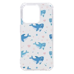 Seamless-pattern-with-cute-sharks-hearts iPhone 14 Pro TPU UV Print Case