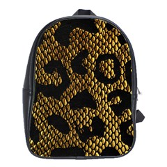 Metallic Snake Skin Pattern School Bag (large) by Ket1n9