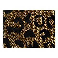 Metallic Snake Skin Pattern Two Sides Premium Plush Fleece Blanket (Mini)