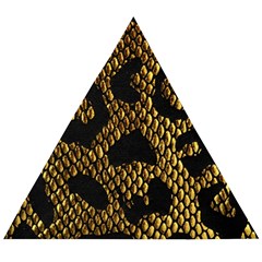 Metallic Snake Skin Pattern Wooden Puzzle Triangle