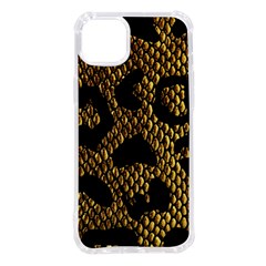 Metallic Snake Skin Pattern iPhone 14 Plus TPU UV Print Case